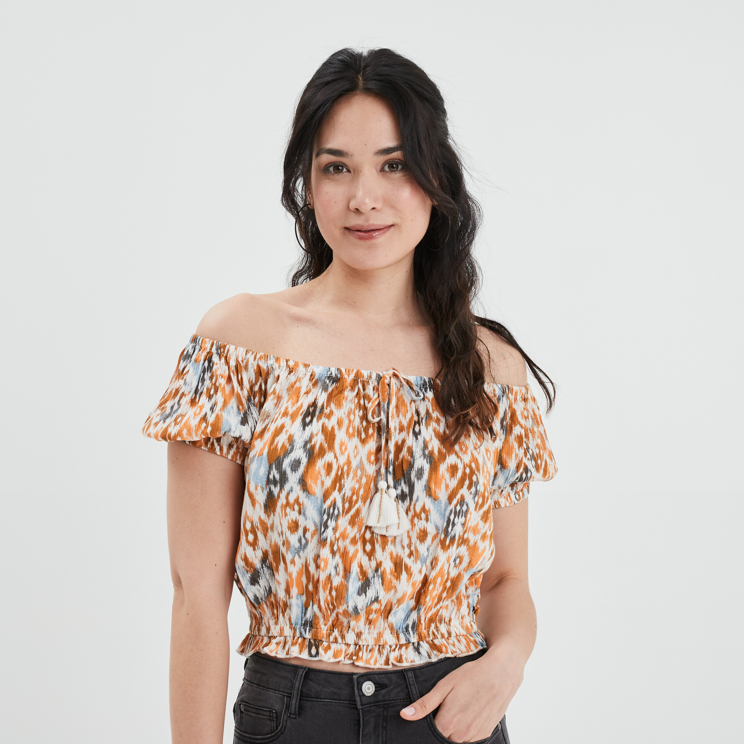 Blouse manches bouffantes Liberto ecru femme | La Halle