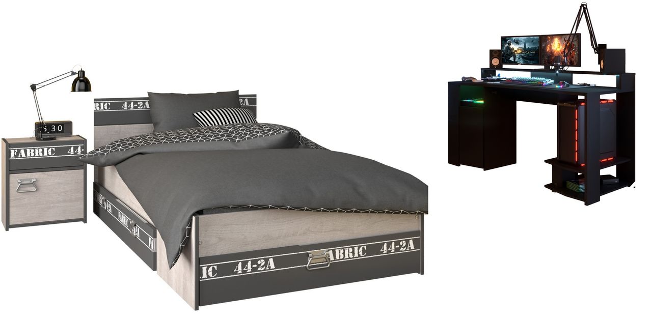 Parisot Kinderzimmer, 4-tlg., Fabric 22 - mit Gamertisch