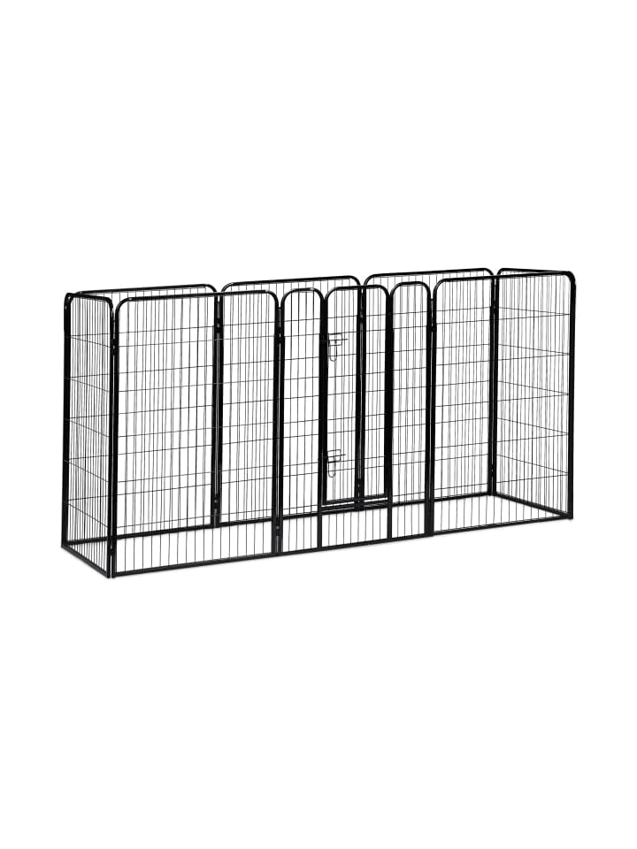 relaxdays Welpenauslauf in Schwarz - (B)76,5x (H)120 x (T)235 cm günstig kaufen onesize