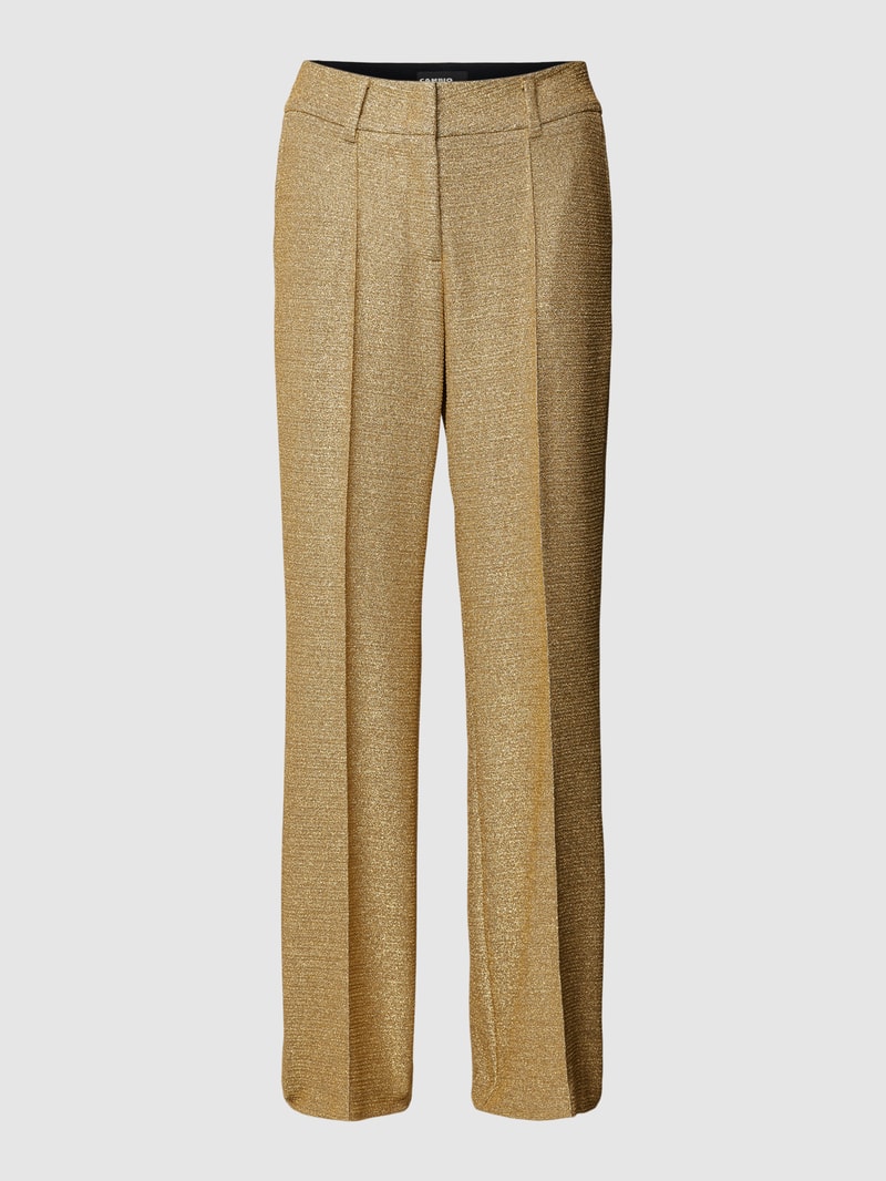 Hose mit Bundfalten Modell 'FRANCE' in gold