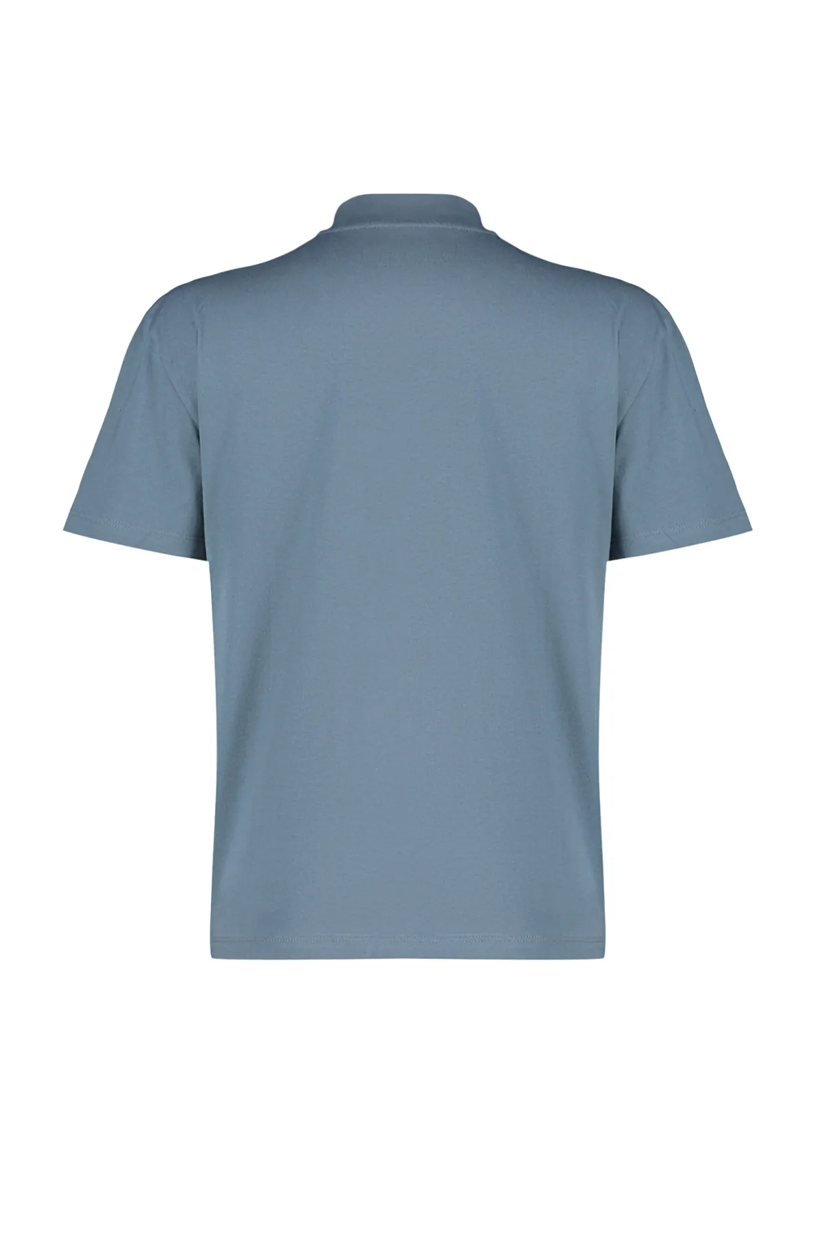 Trendyol Collection  Dunkelgraues Basic-Strick-T-Shirt aus 100 % Baumwolle mit Stehkragen TWOAW20TS0096