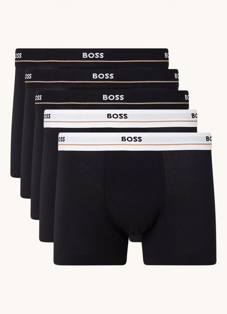 Lot de 5 boxers HUGO BOSS avec ceinture logotée
