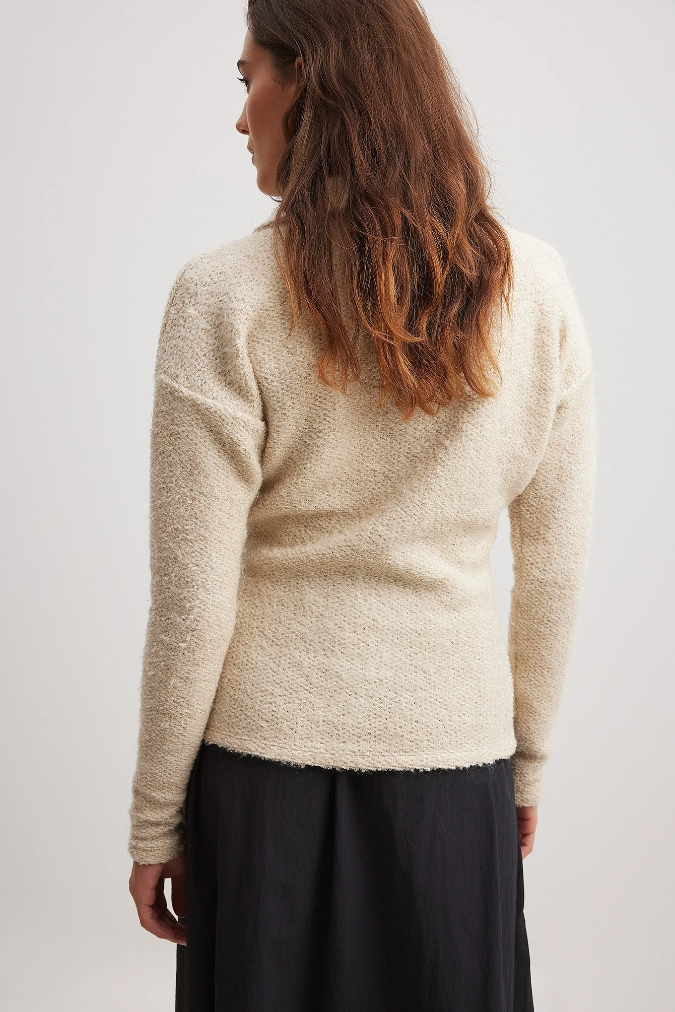 Pullover mit strukturiertem Kragen