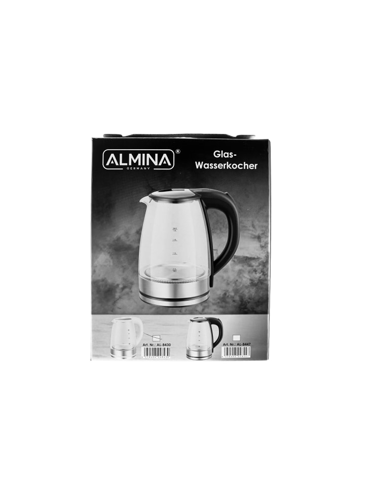 Almina Wasserkocher 1,8 Liter in Schwarz günstig kaufen 1,8 L