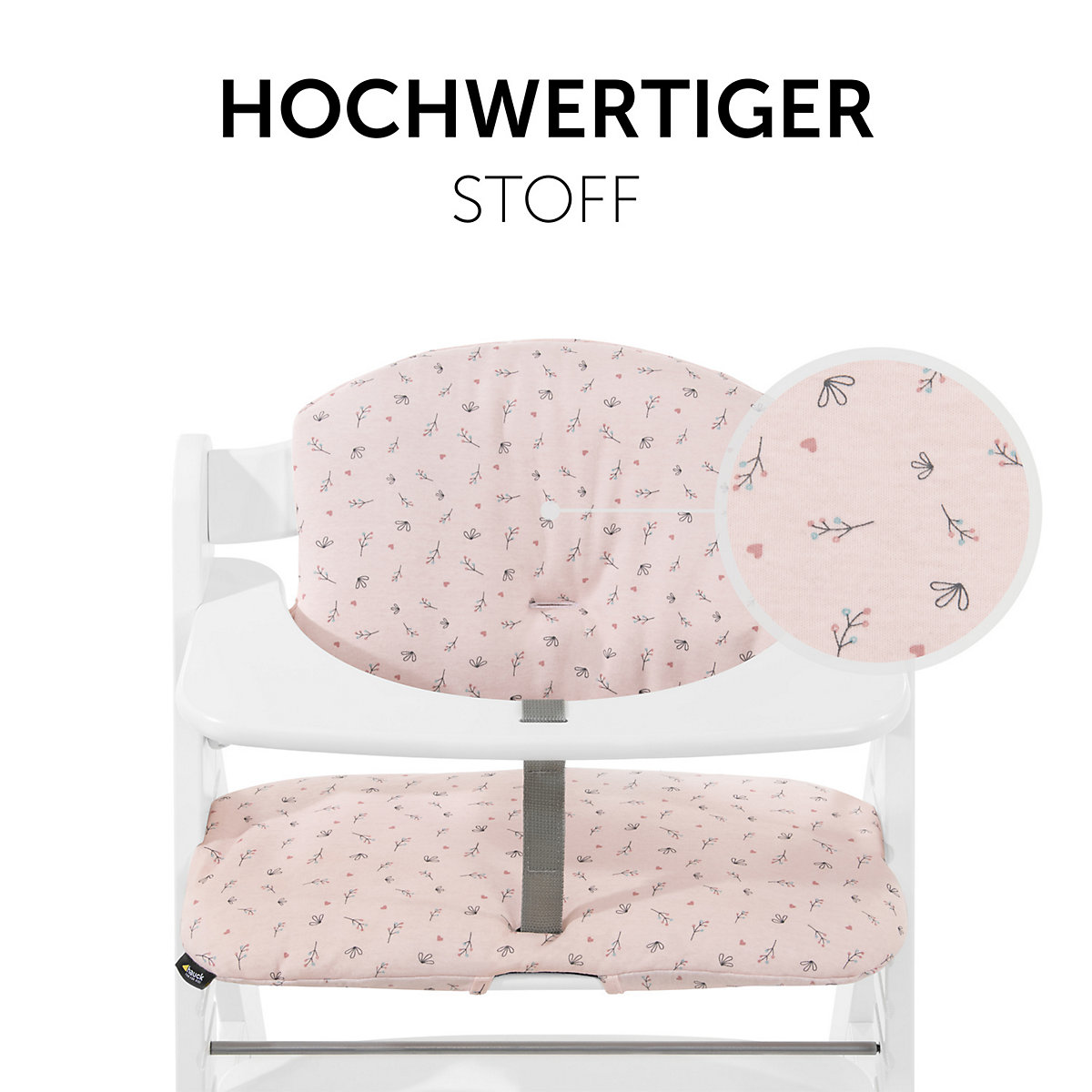 Sitzauflage Alpha Highchair Pad Select, Jersey Flowers Rose