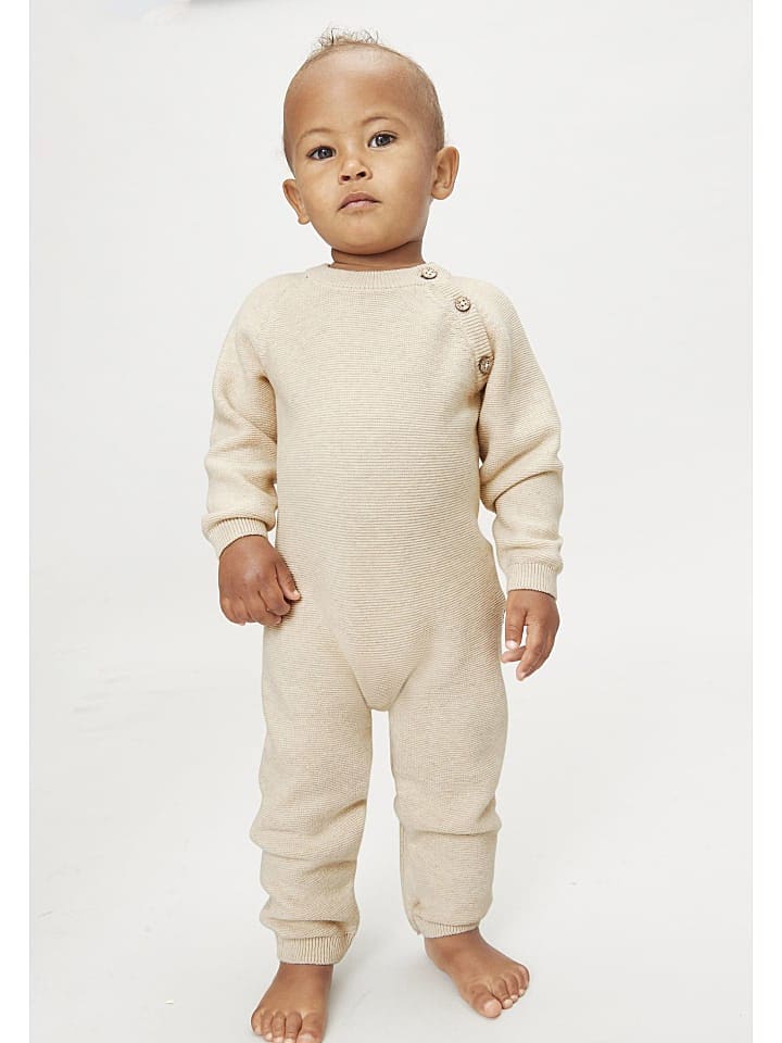 Freds Strampler Baby Strick Overall in Beige günstig kaufen 74/80
