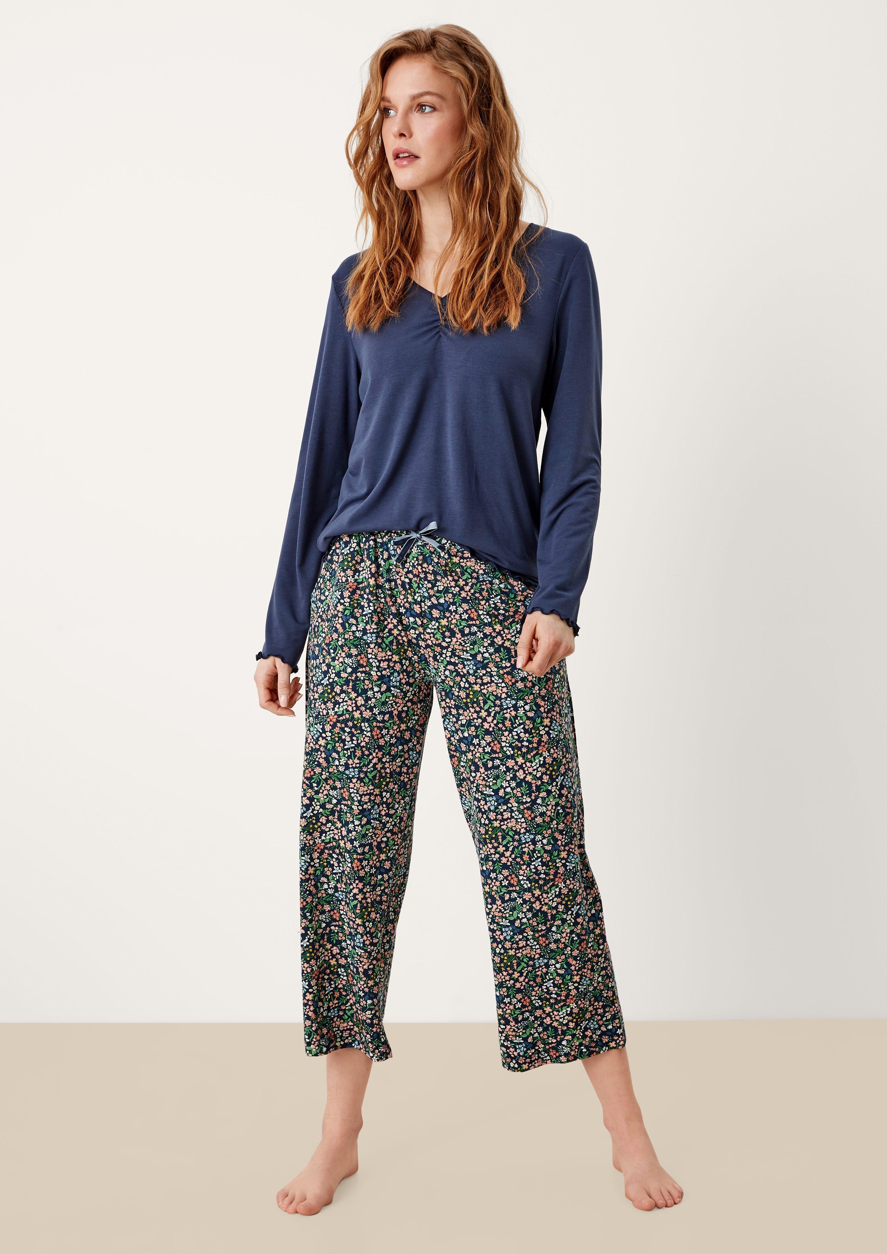 Pyjamahose aus Viskosemix  6007032-58A1