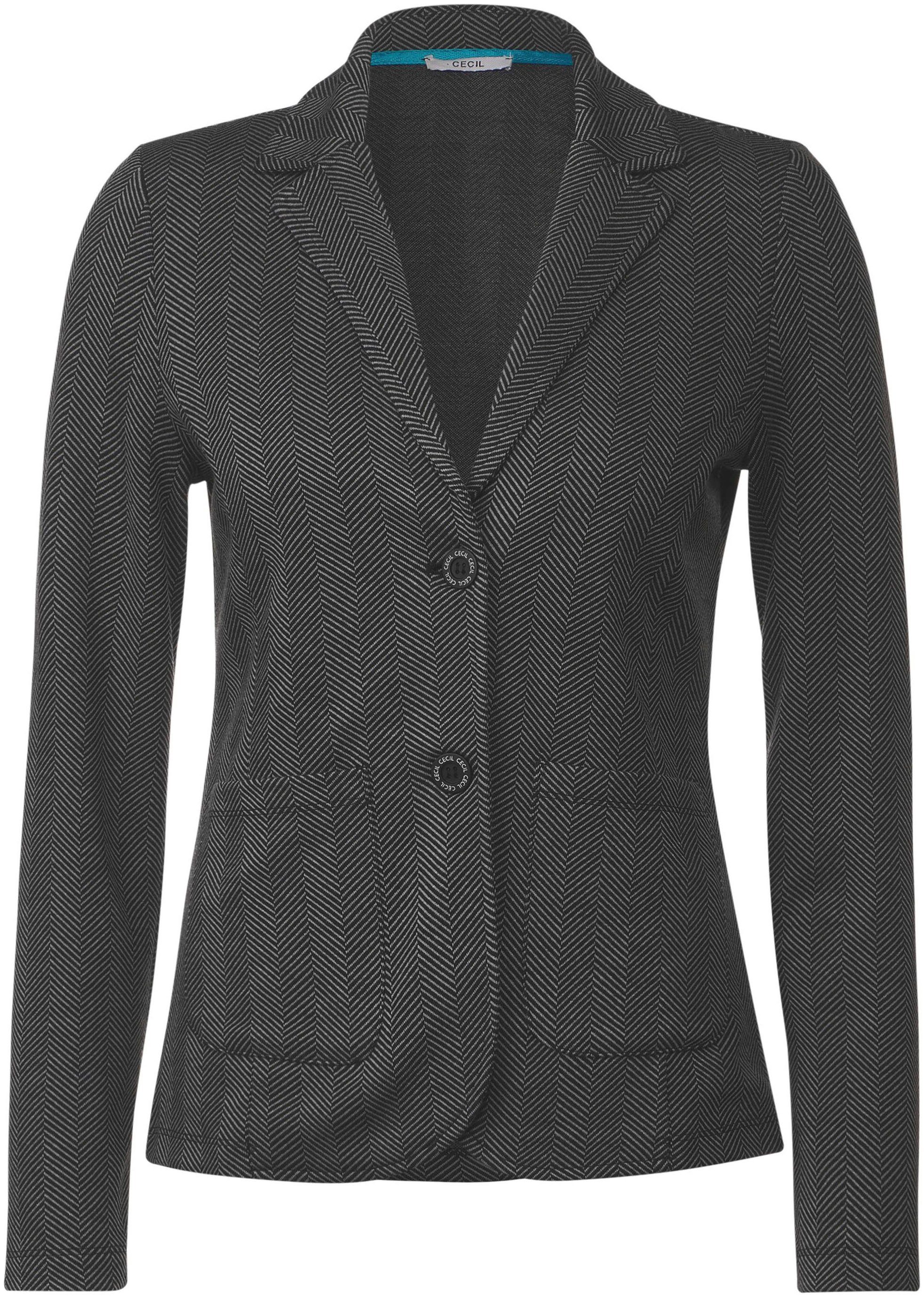 Cecil Jerseyblazer mit Fischgratmuster