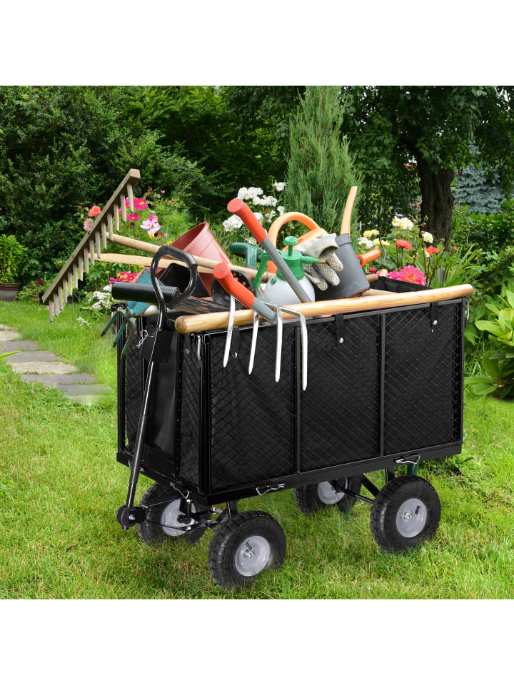 relaxdays Handwagen in Schwarz günstig kaufen onesize