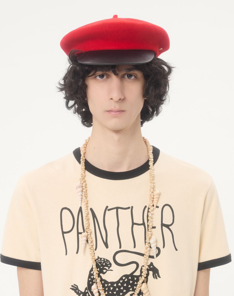 Valentino bomulds-T-shirt med panterprint