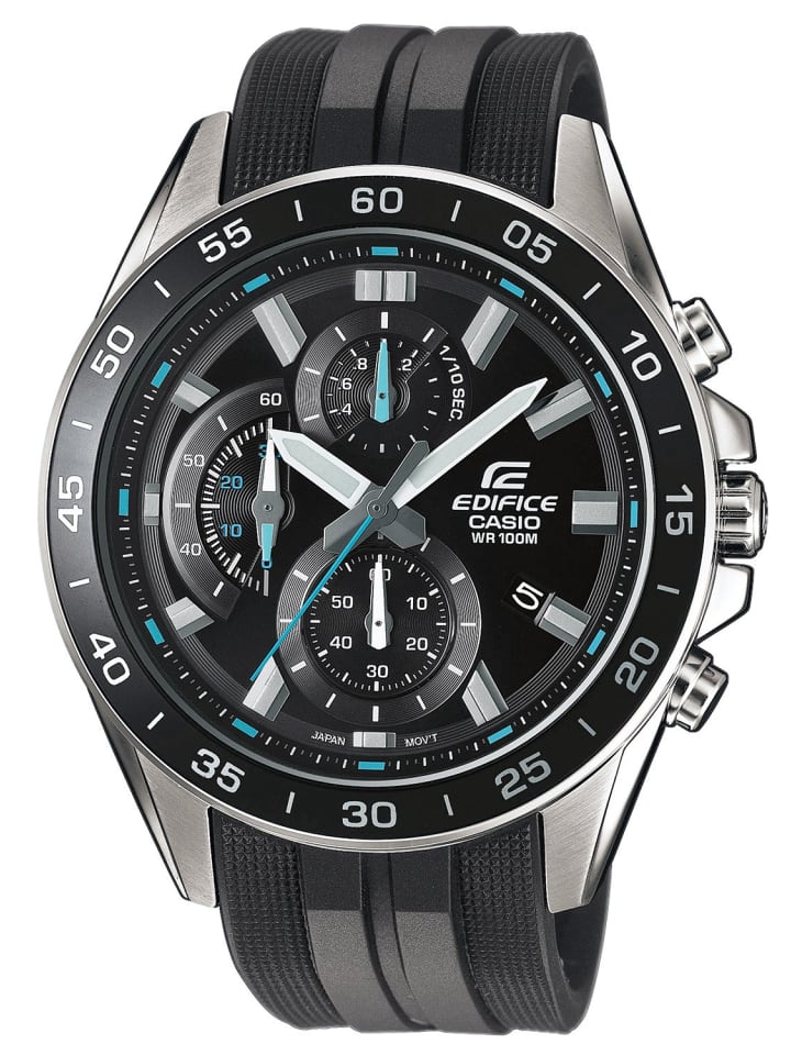 Casio Edifice Classic Herrenuhr Chronograph Schwarz / Silber günstig kaufen onesize