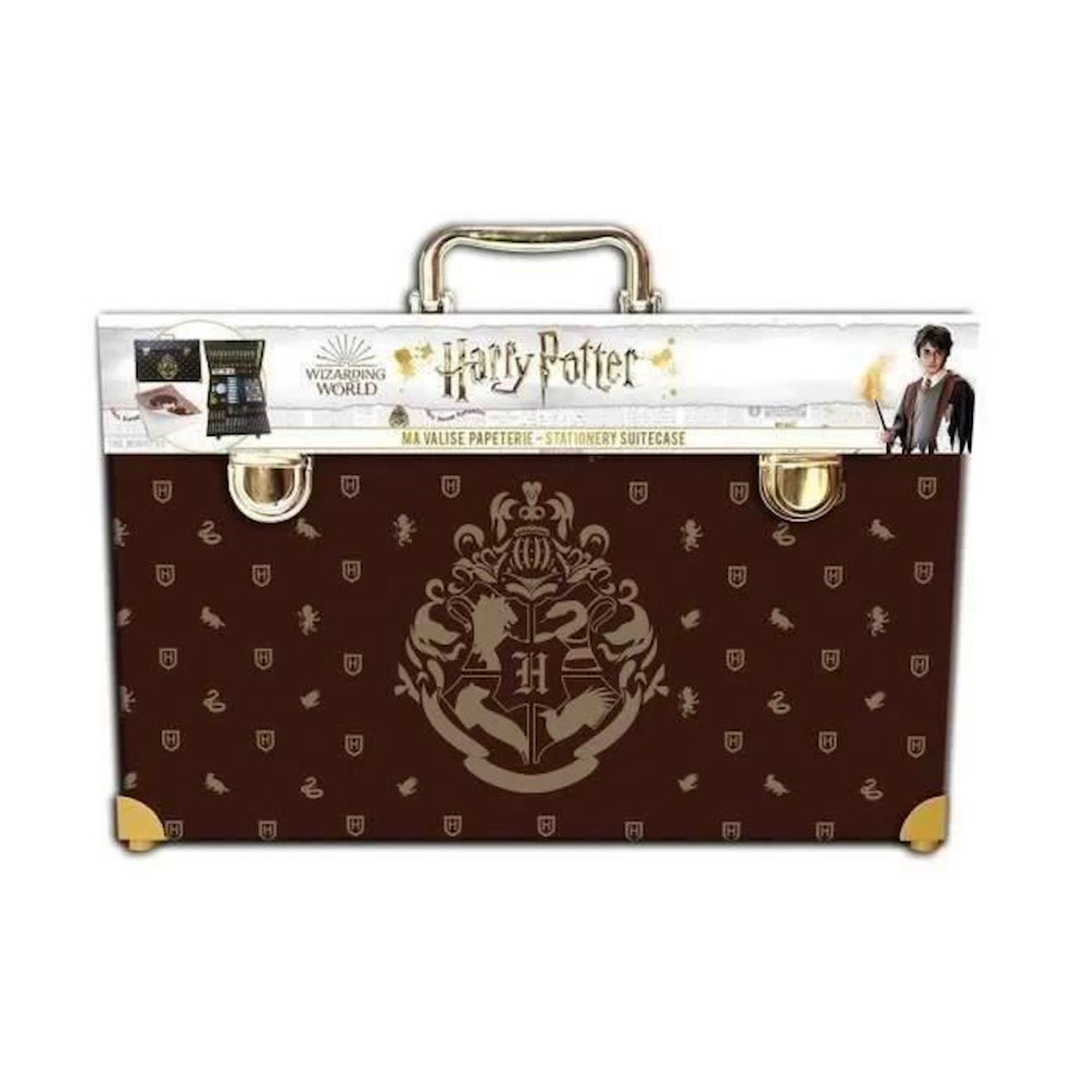HARRY POTTER Valisette Dessin avec 1 tiroir et 3 plateaux marron