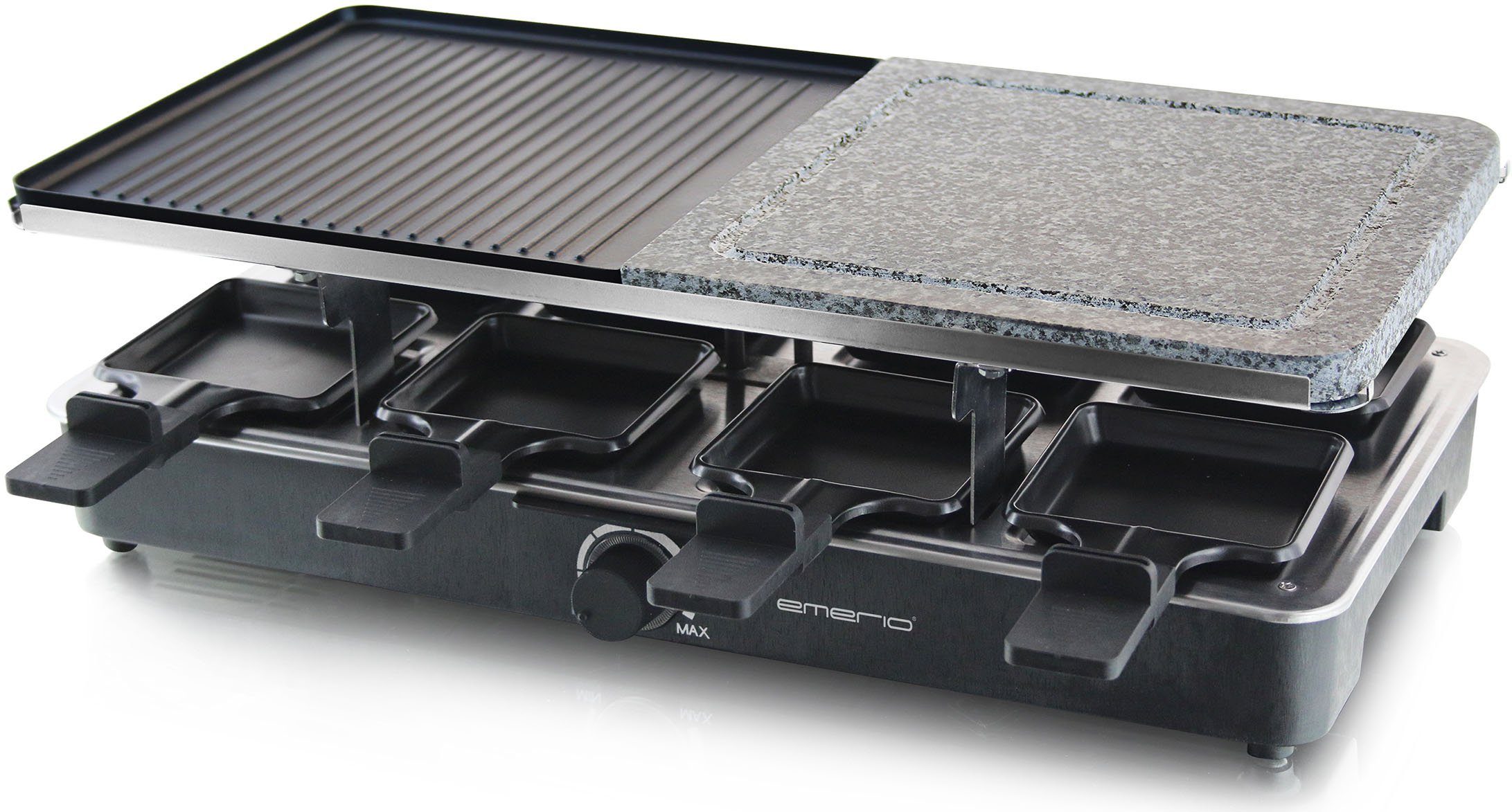 Emerio Raclette RG-110035, 8 Raclettepfännchen, 1400 W