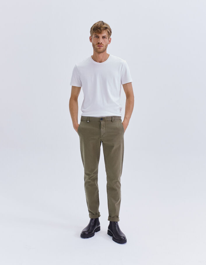 Pantalon chino SLIM kaki Homme
