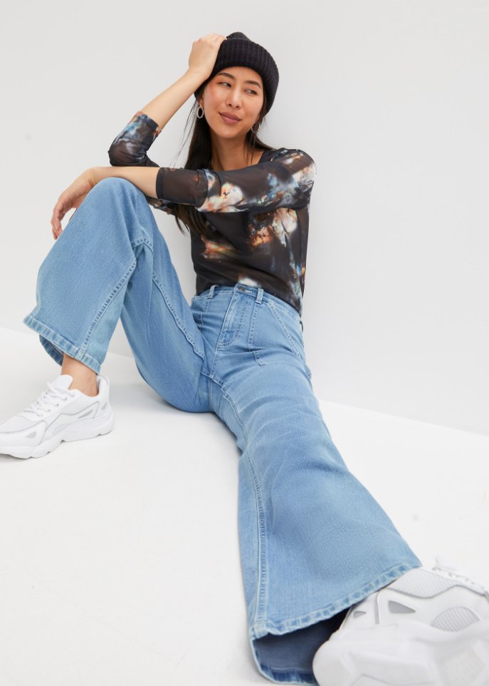 Weite Jeans aus Bio-Baumwolle
