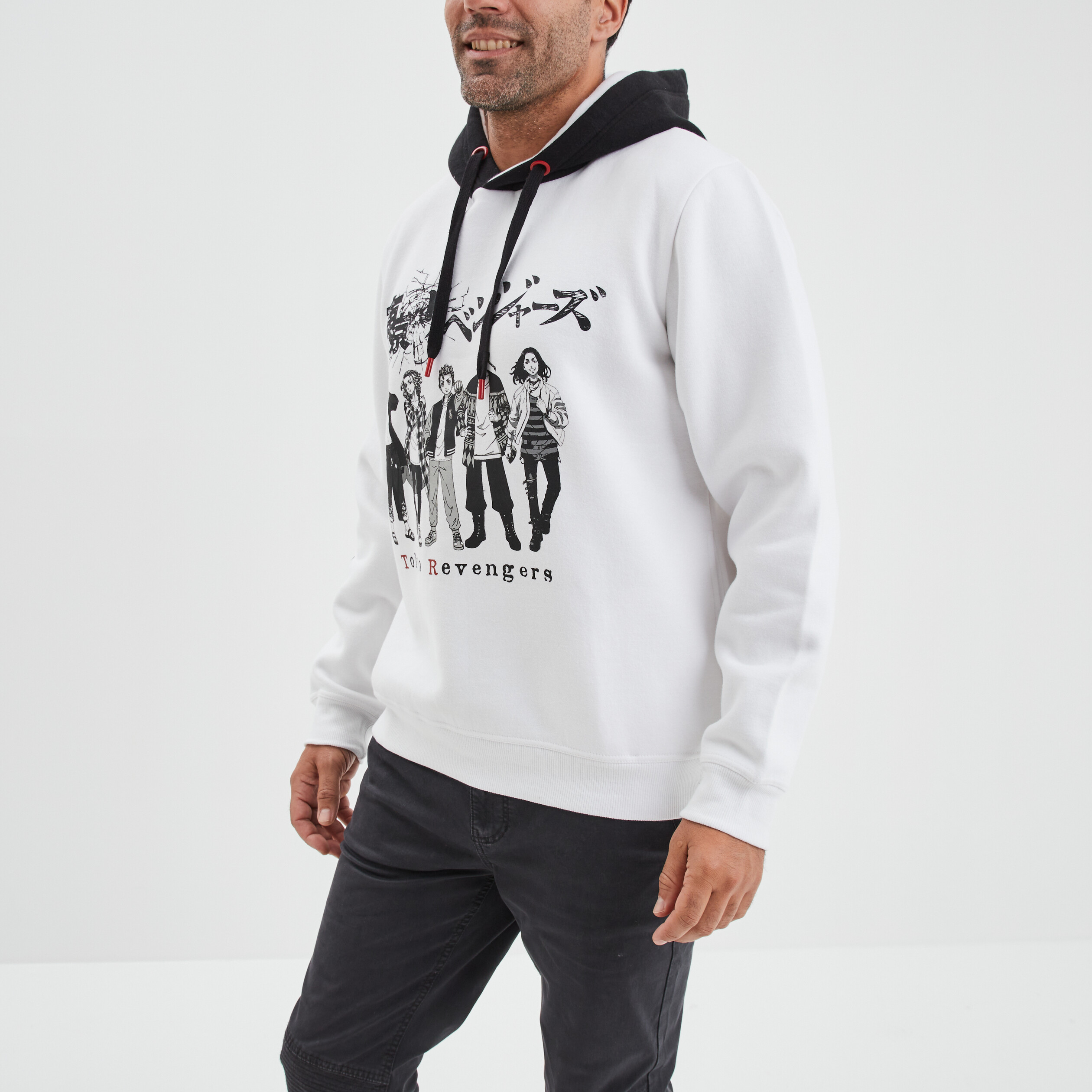 Sweat à capuche hoodie Tokyo Revengers blanc homme | La Halle