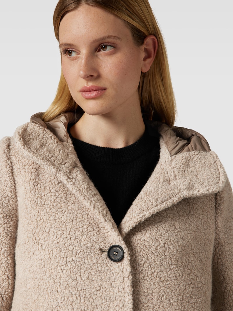 Jacke mit Teddyfell in beige