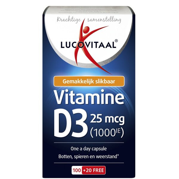Lucovitaal vitamín D3 25mcg kapsuly 120 kusov