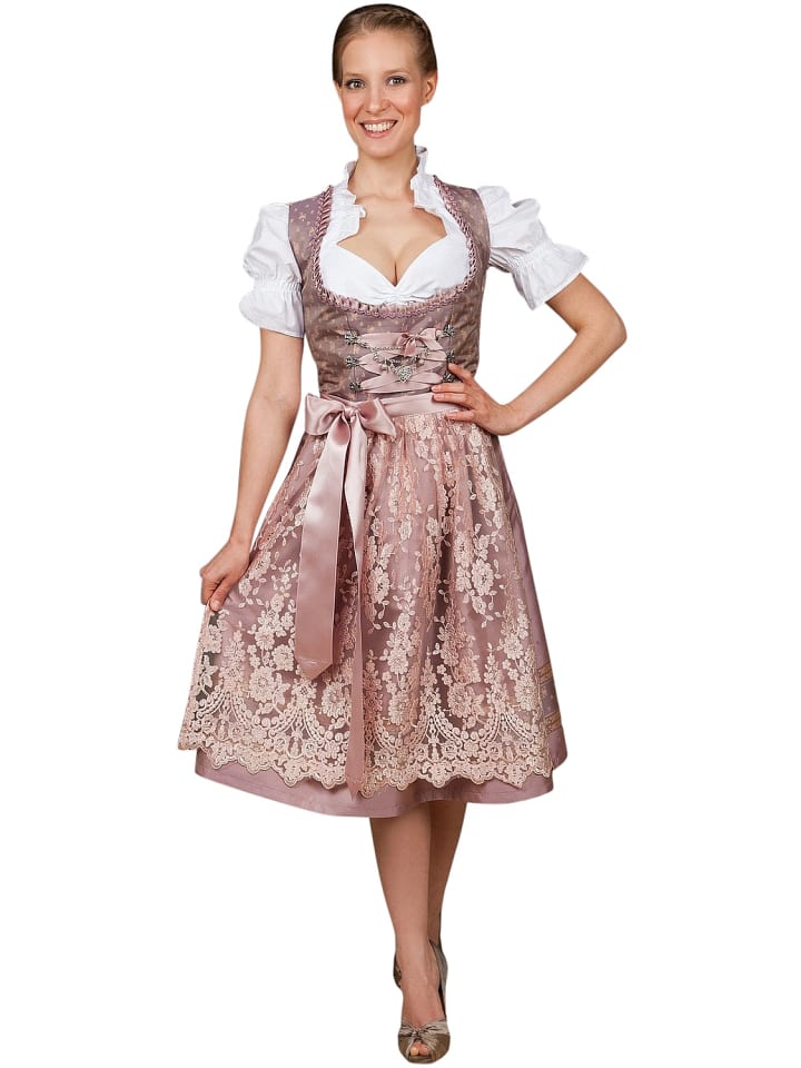 Edelnice Midi Dirndl 2-teilig Madeleine in rose günstig kaufen