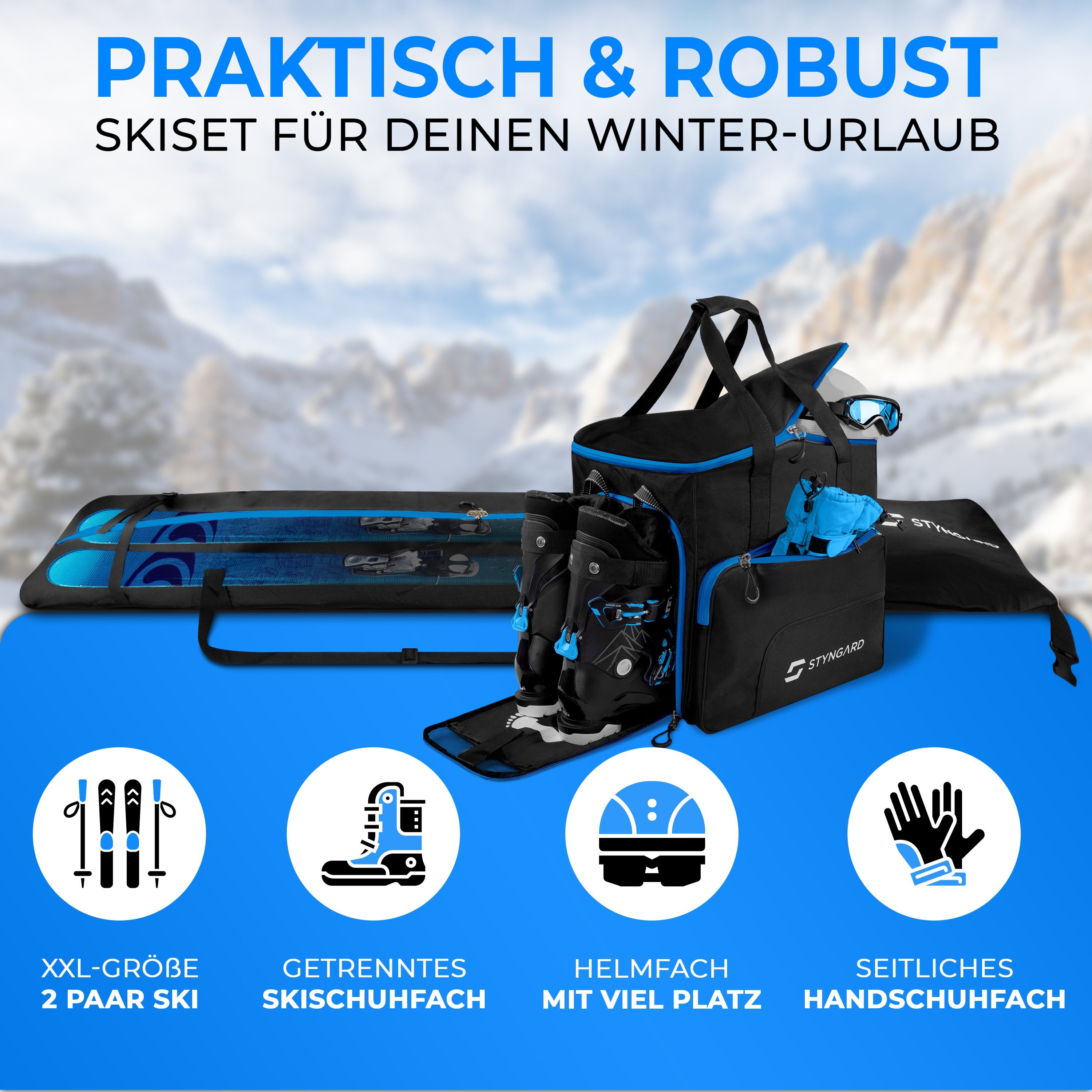 Styngard Skitasche Skitasche Skischuhtasche Set Salzburg