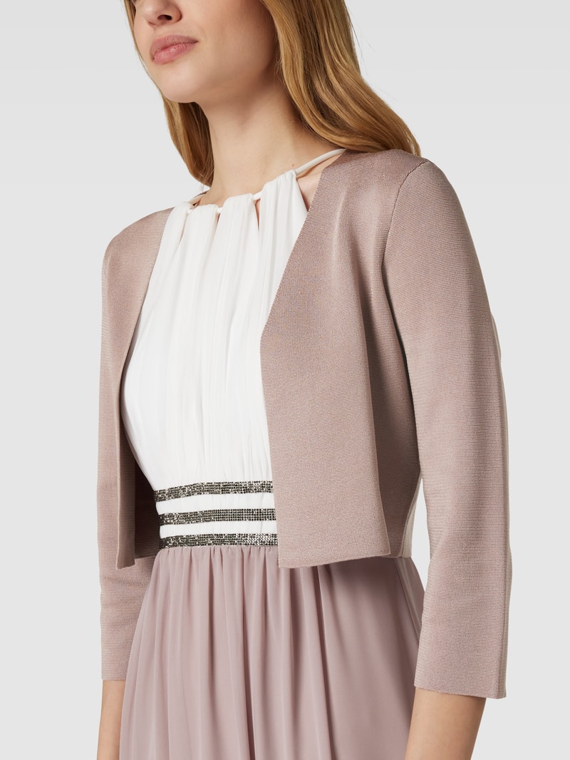 Bolero mit Strukturmuster in taupe