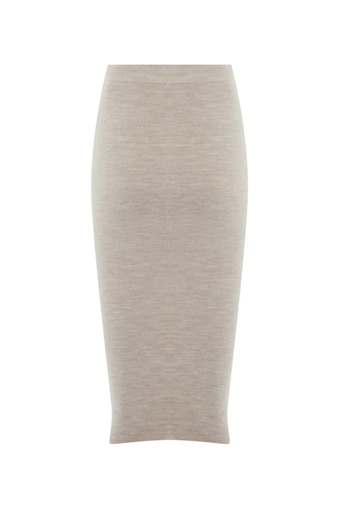Trendyol Collection  Beiger Midi-Bleistift-Strickrock TWOAW20DU0006