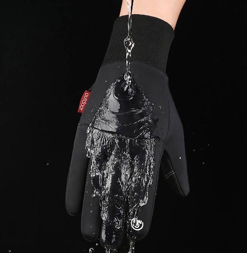 Deliana.sport Fahrradhandschuhe Radsporthandschuhe, Männer Frauen, Winter Warme Handschuhe (Bausätze, Winter-Reithandschuhe 1 Paar, Skihandschuh) wasserdicht, Touchscreen-Handschuhe, winddichte Laufhandschuhe