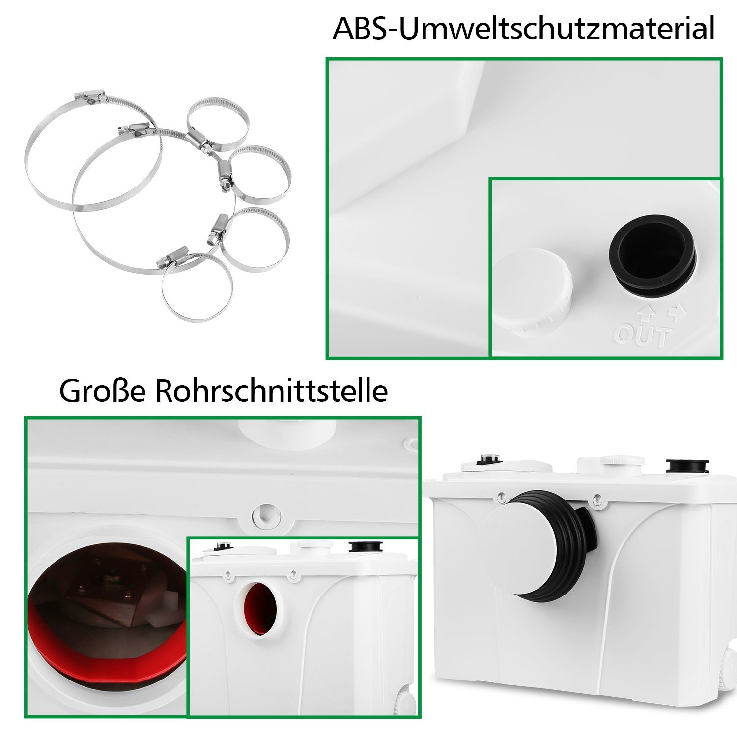 Gimisgu Hebeanlage Hebeanlage Kleinhebeanlage 700W Fäkalienpumpe Pumpe Fäkalienpumpe
