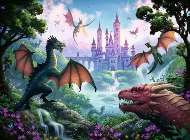 Kinderpuzzle ab 9 Jahren - Magischer Drache - 300 Teile