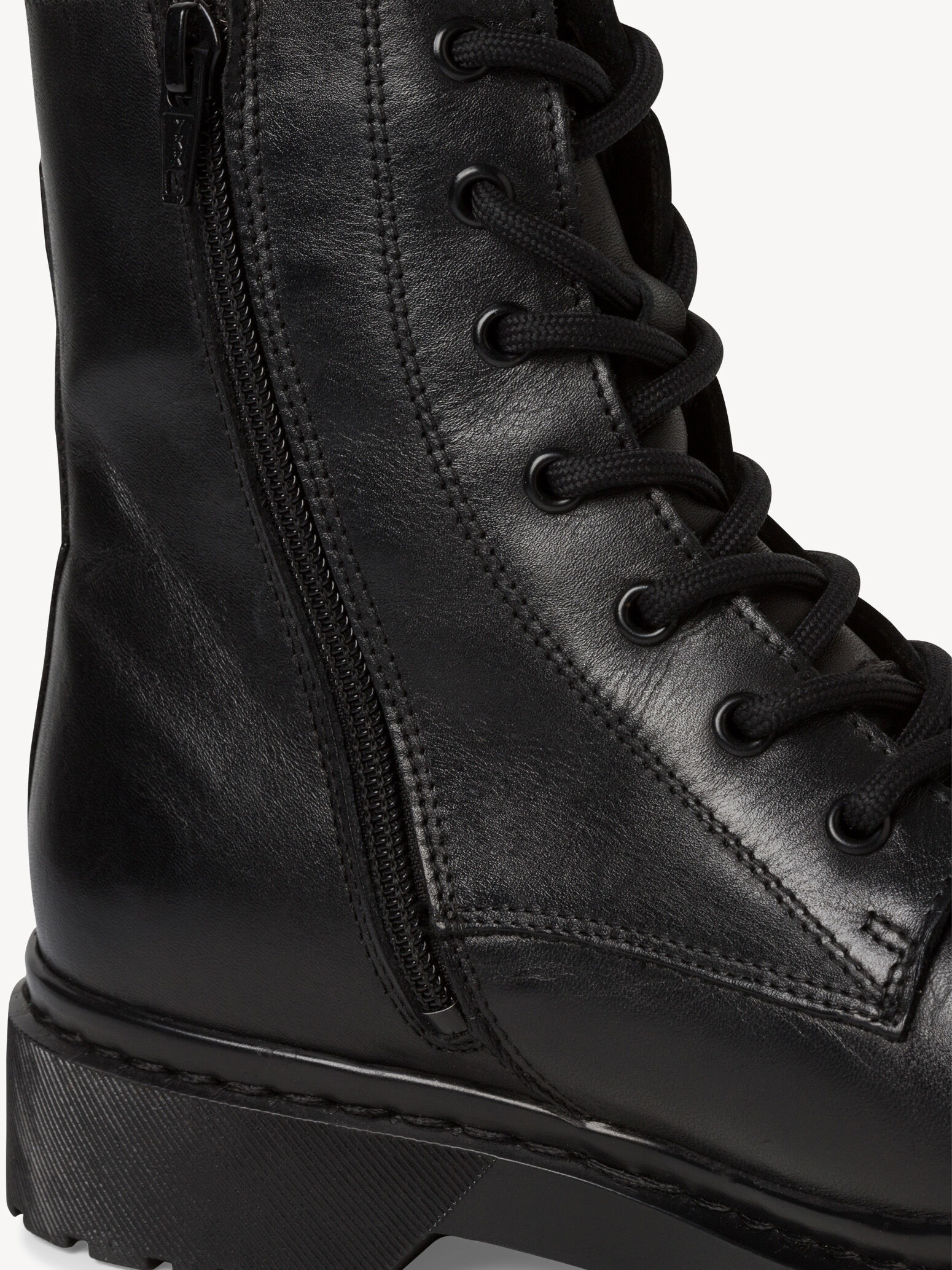 Bottine en cuir - noir