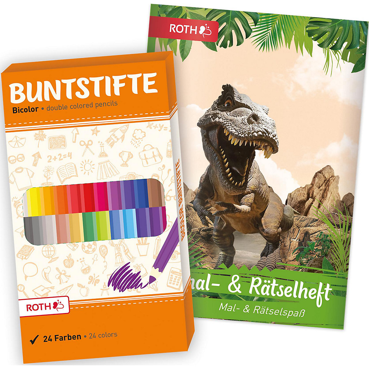 Mal- und Rätselspaß Tyrannosaurus, 2-tlg.