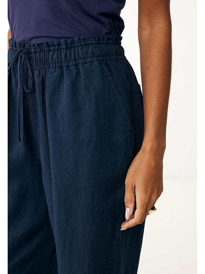 Mexx Leinen-Hose in Dunkelblau günstig kaufen