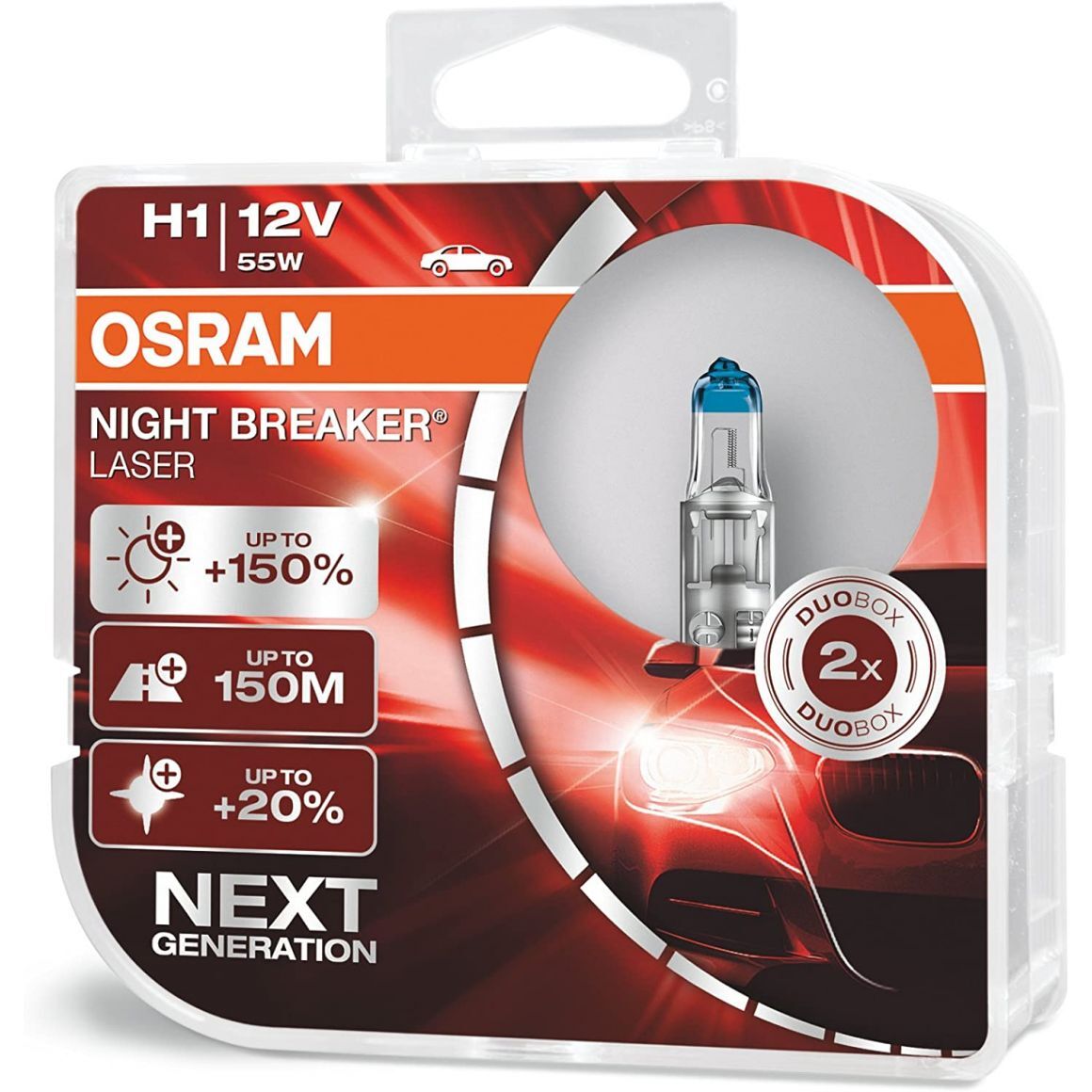 OSRAM Night Breaker Laser H1 12 V 55-W, 2 Stück - ATU