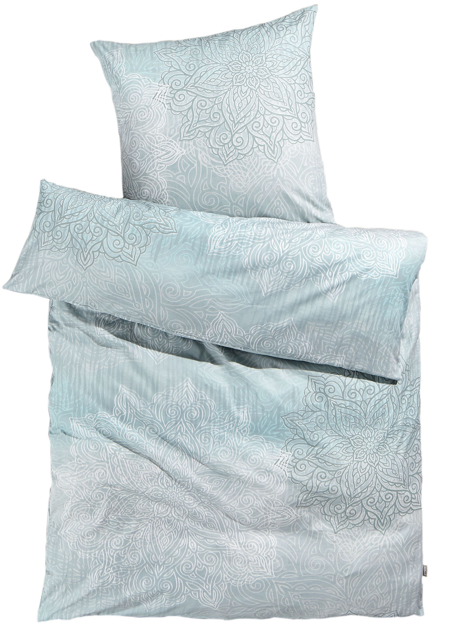 Mandala Renforcé-Bettwäsche, Eggshell Blue