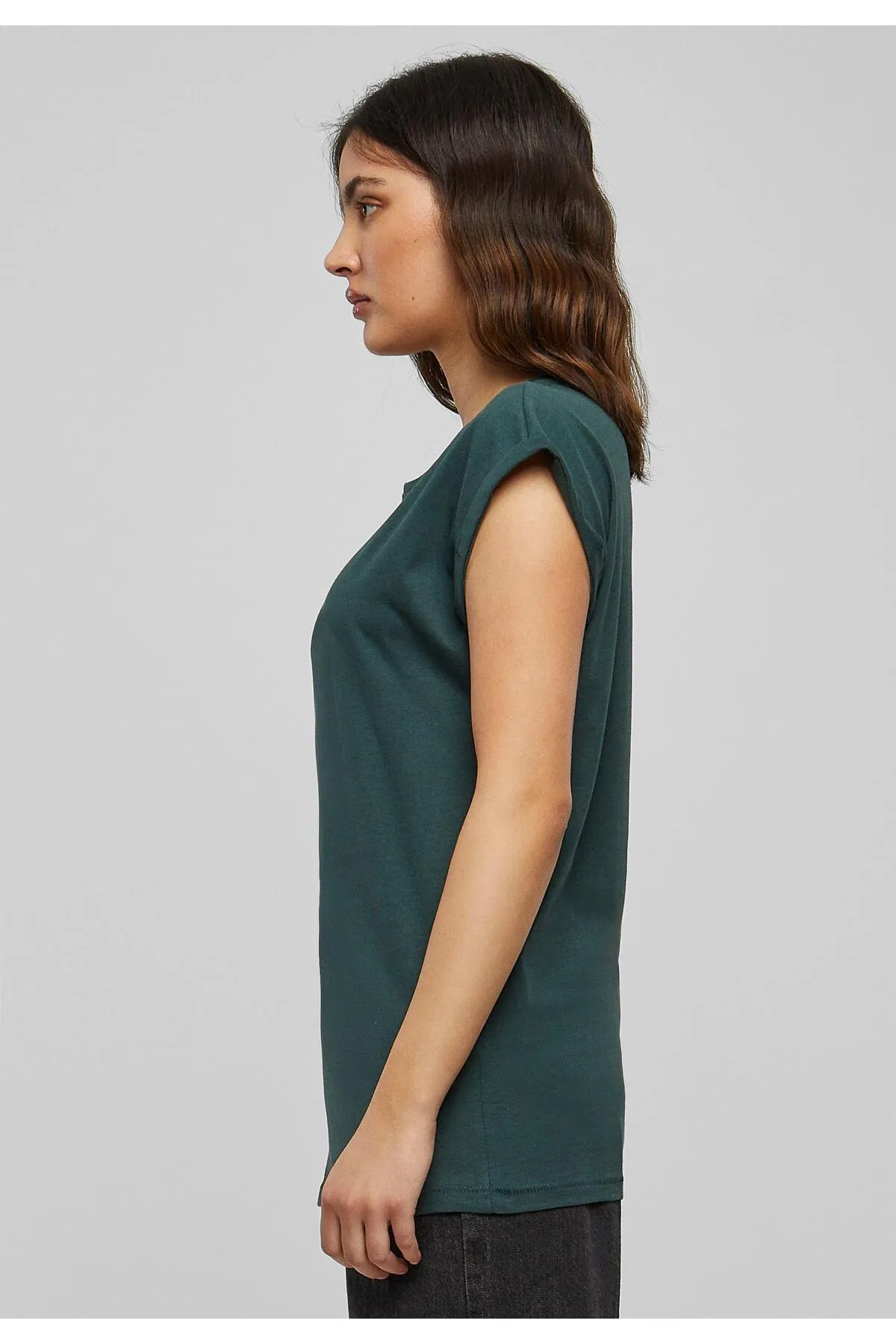 Urban Classics  Damen T-Shirt mit verlängerter Schulterpartie für Damen
