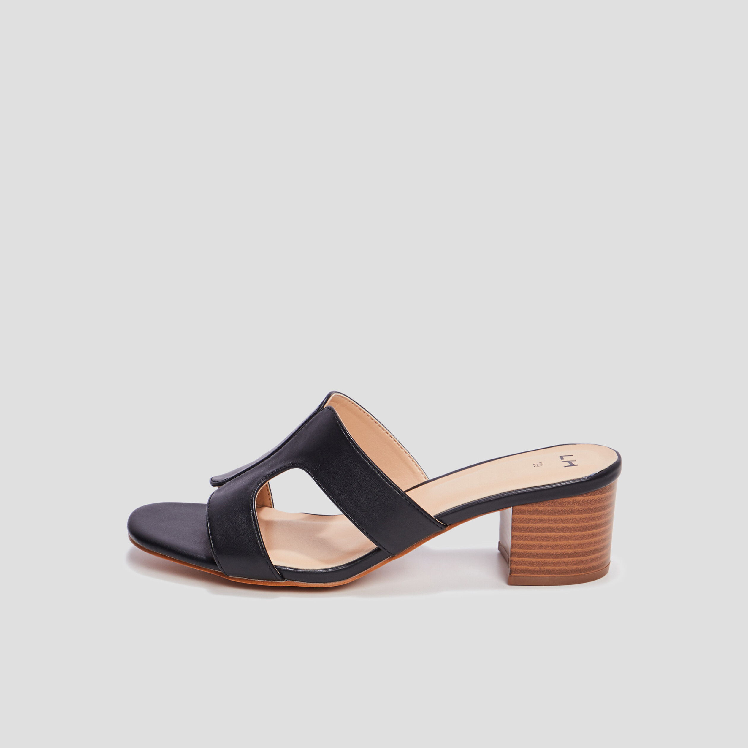 Mules à talons noir femme | La Halle