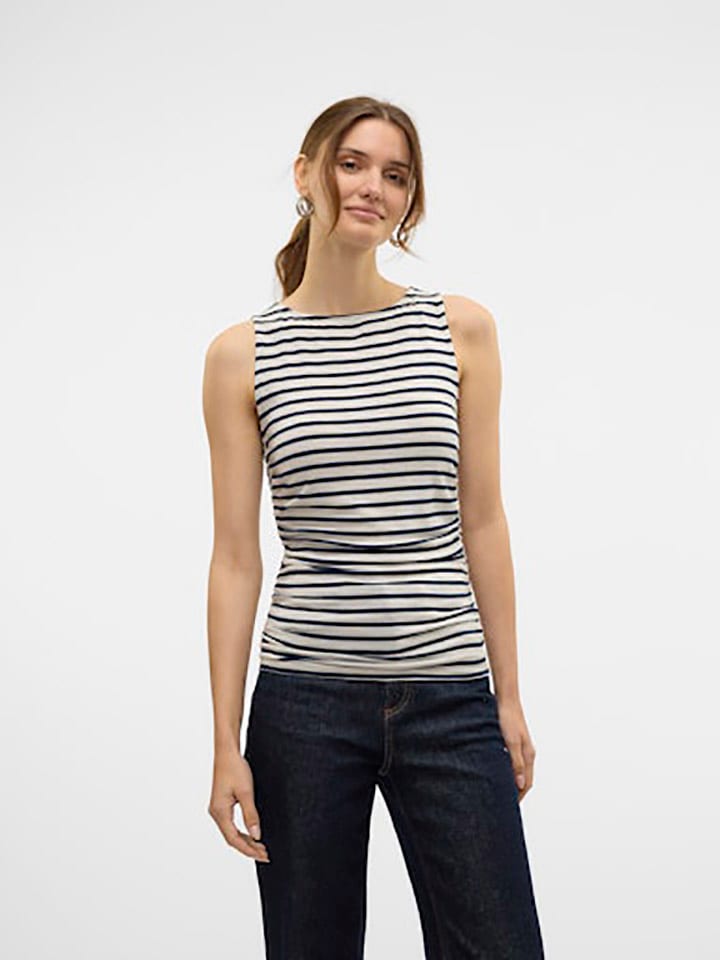 Vero Moda Top in Weiß/ Schwarz günstig kaufen