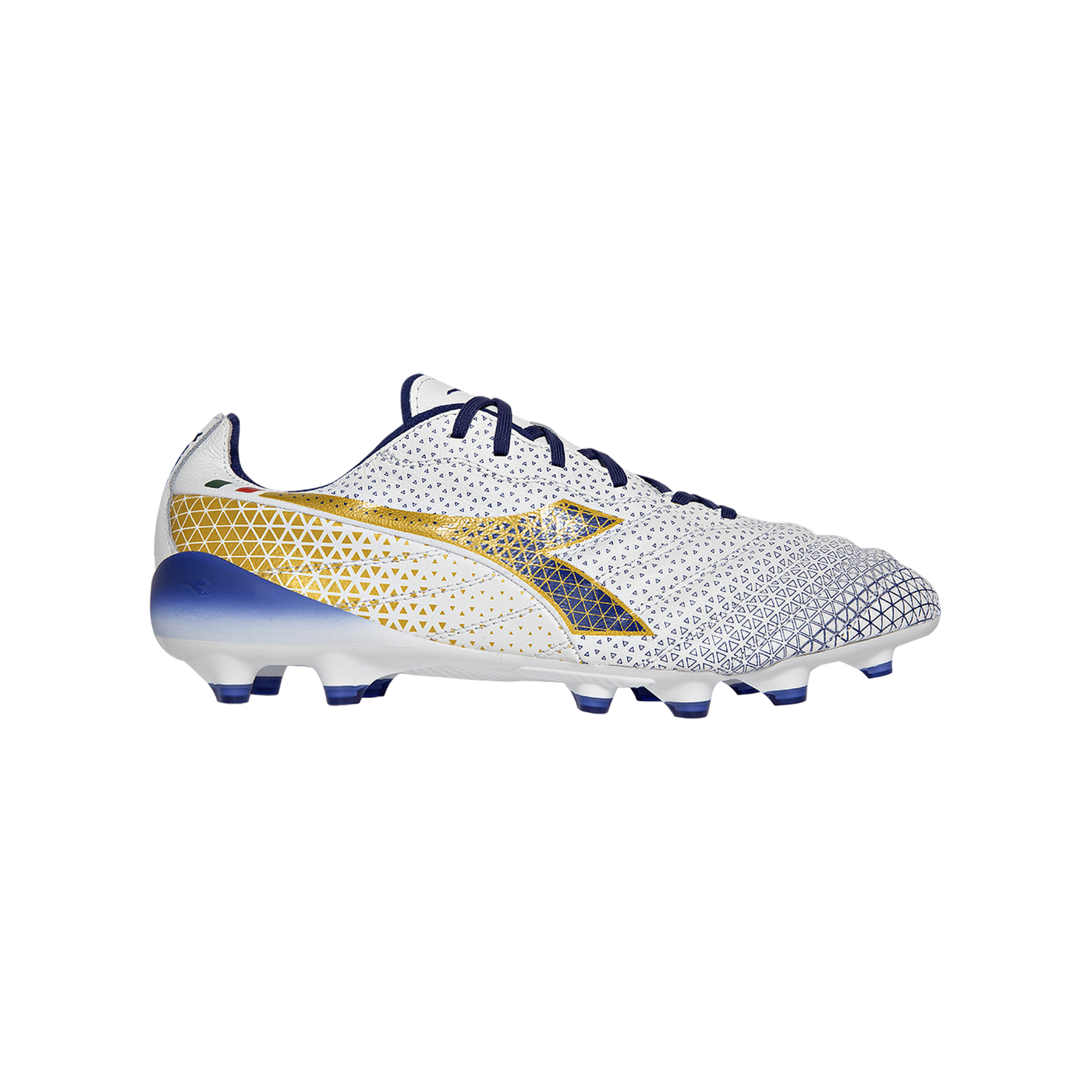 Diadora Brasil Elite Tech Italy FG Weiss Blau Gold FD0953