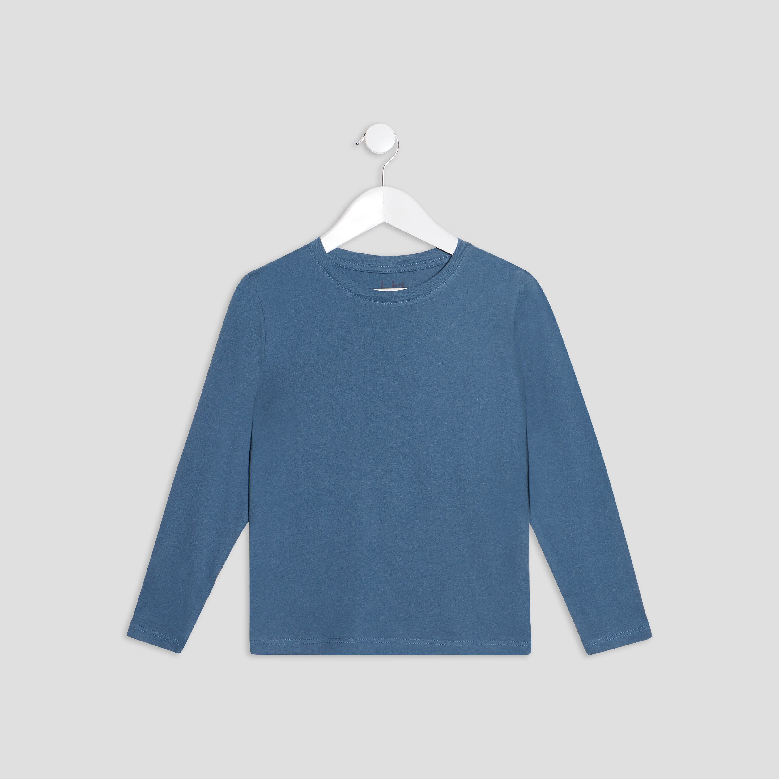 T-shirt manches longues bleu canard garçon | La Halle