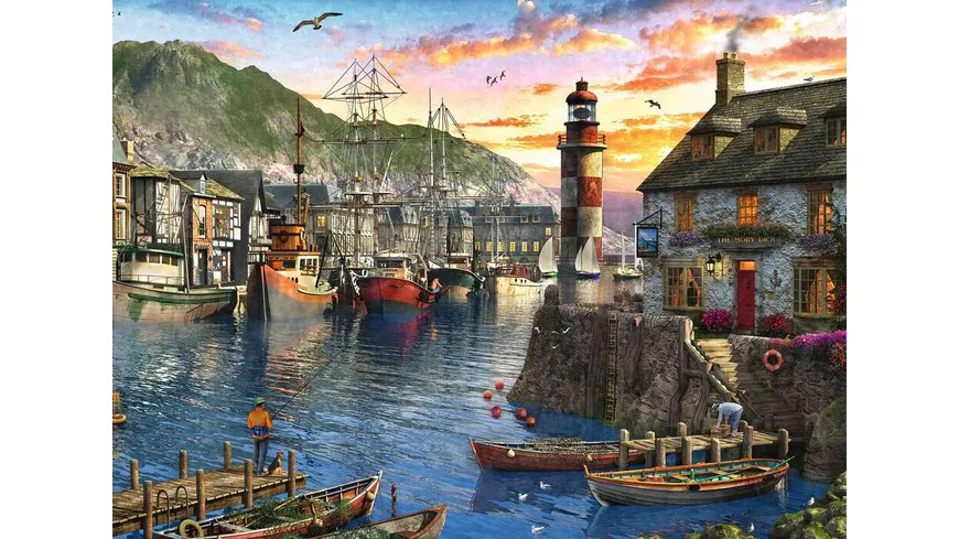 Ravensburger Puzzle - Morgens am Hafen - 500 Teile