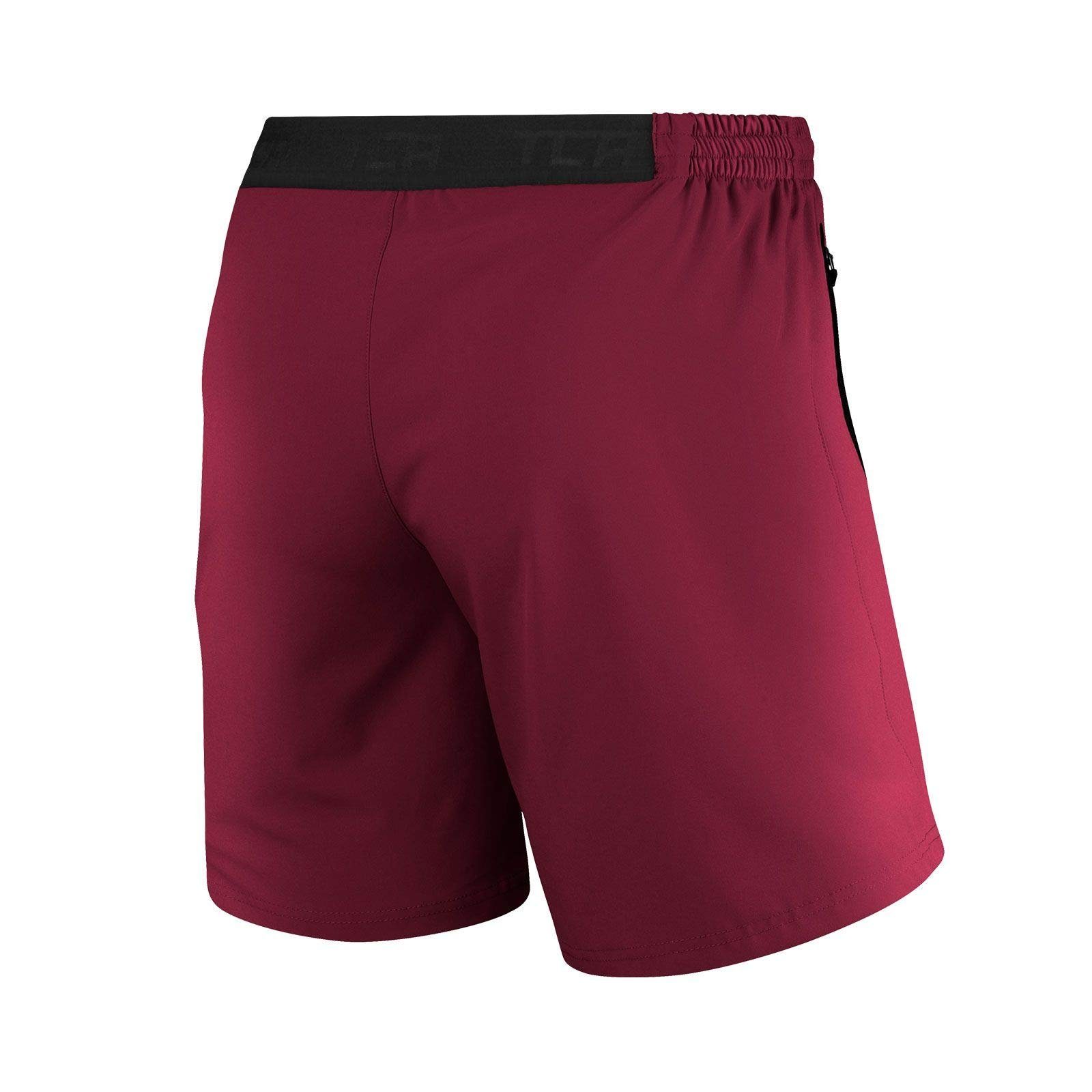 TCA Trainingsshorts TCA Herren Elite Tech Laufhose Gymshorts Trainingsshorts - Rot, M