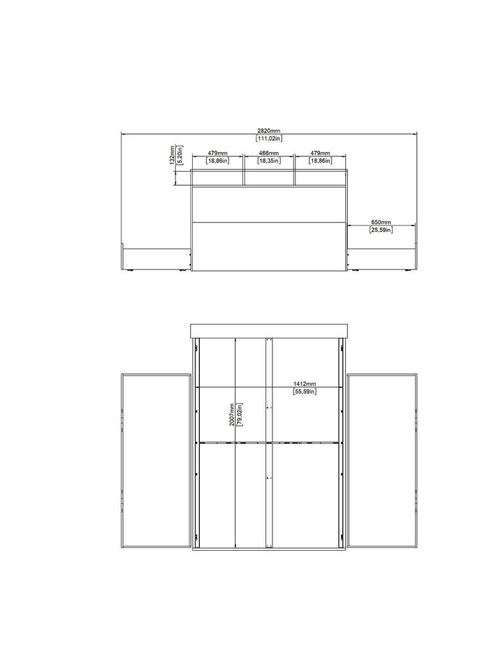 ebuy24 Bett Ikast Eiche 150 x 216 cm günstig kaufen onesize