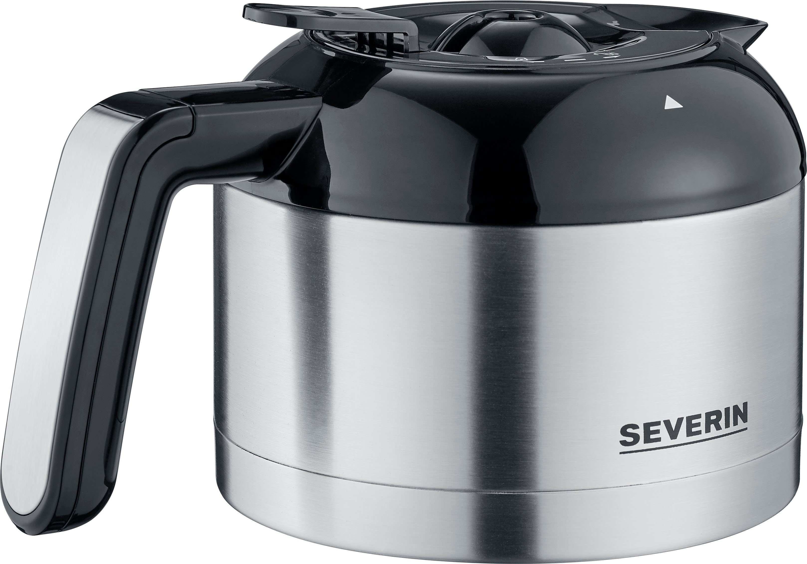 Severin Kaffeemaschine mit Mahlwerk KA 4814, 1l Kaffeekanne, Permanentfilter 1x4, mit Mahlwerk, Schwenkfilter, LED-Touch-Display, Timerfunktion