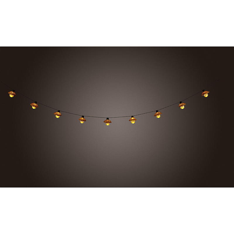 Home Lyslenke 10 LED rattan lampe