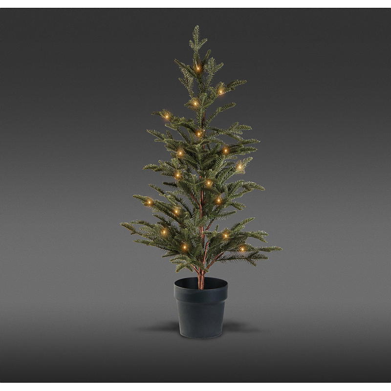 Light IT Prydtre 90 cm 60 LED-lys varmhvit, Kvitfjell