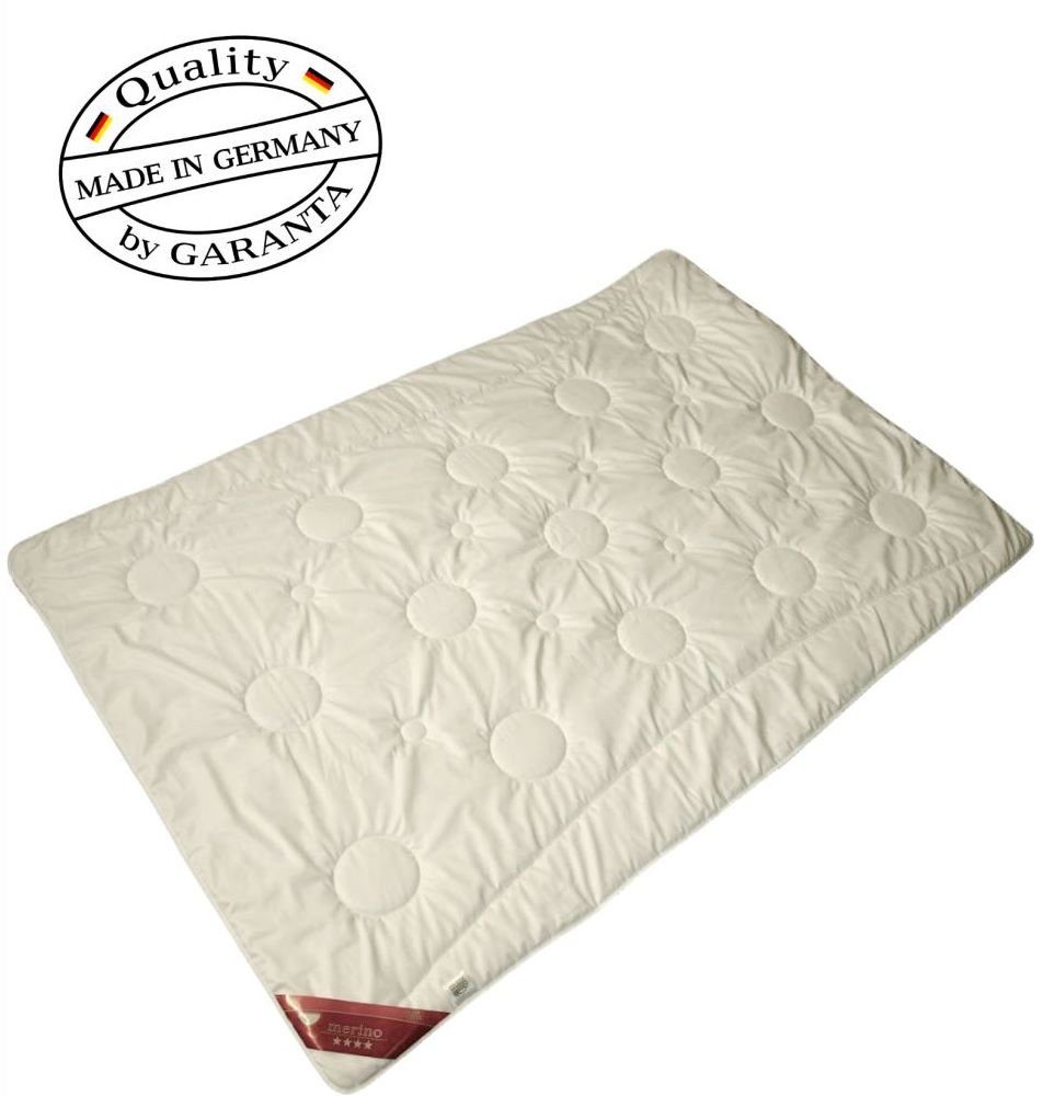 Naturhaarbettdecke, Garanta Merino Schurwolle Leichte Winterdecke, Garanta, Füllung: 100 % Merino Schurwolle