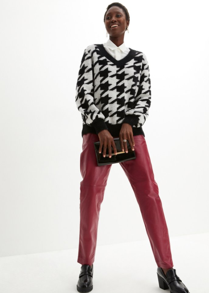 Jaquard-Pullover mit Woll-Anteil