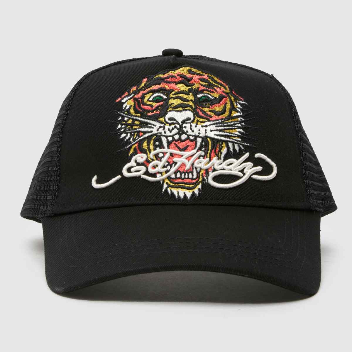 ED HARDY svart truckerkeps med roar-motiv