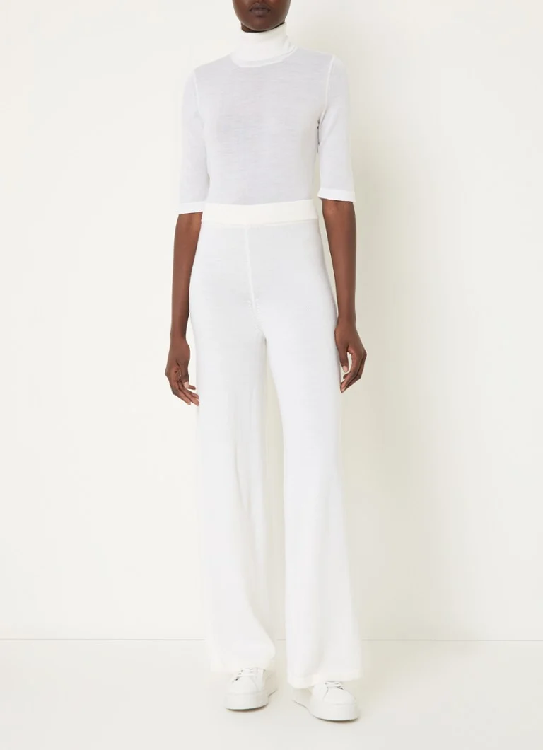 Τοπ MaxMara Vadius από λεπτό πλεκτό παρθένο μαλλί με ζιβάγκο