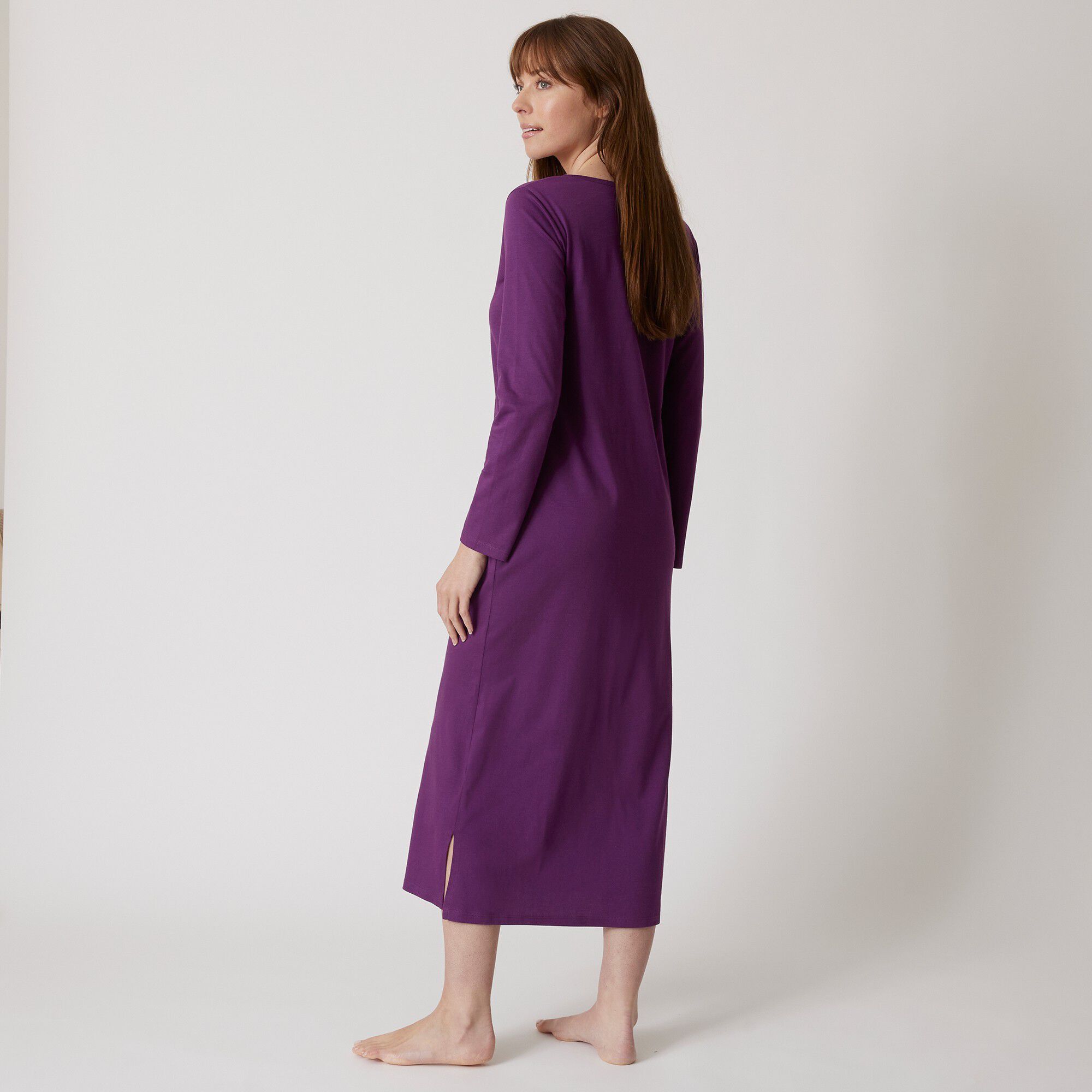 Chemise de nuit longue longues motif «au naturel »